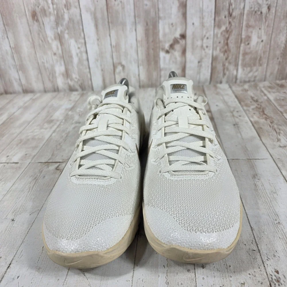 Nike Metcon 4 Womens 9.5 Sail Metallic Gold Training Shoes AV2141-120